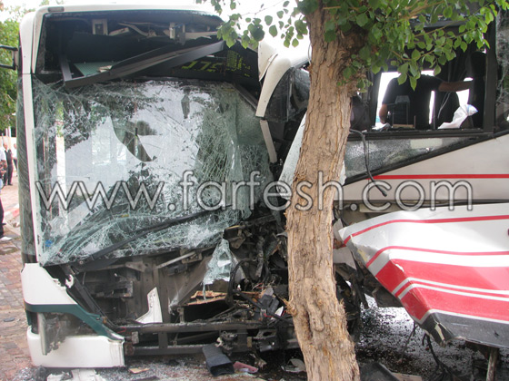 20 جريحا في تصادم بين حافلتين في الناصرة  صورة رقم 12