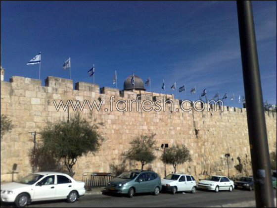الأعلام الإسرائيلية على أعتاب المسجد الأقصى  صورة رقم 3