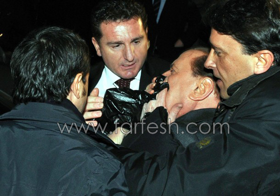 بيرلسكوني يتعرض لاعتداء جسدي في مدينة ميلانو     صورة رقم 6