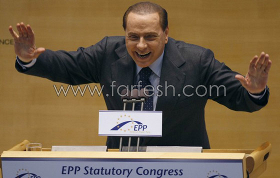 بيرلسكونى يتهكم على نفسه ويرسم بسمة على وجه الأوروبيين صورة رقم 11 بيرلسكونى يتهكم على نفسه ويرسم بسمة على وجه الأوروبيين صورة رقم 11