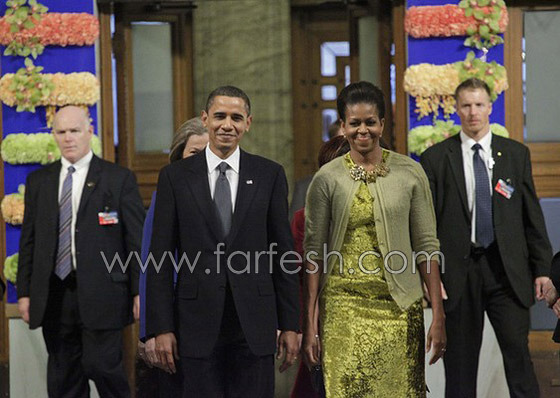 اوباما يتسلم جائزة نوبل على