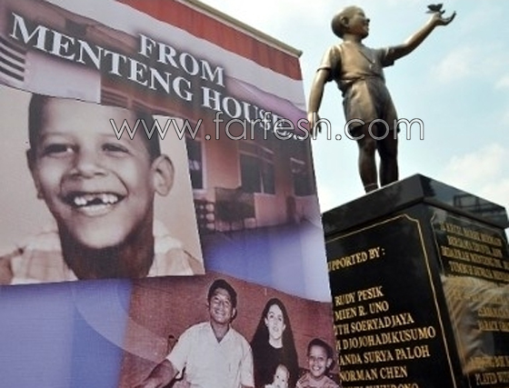 الرئيس الأمريكي طفل برونزي يلعب بفراشة في اندونيسيا!!!  صورة رقم 9