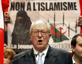 إعلانات مسيئة للإسلام ضمن حملة العنصري لوبان الانتخابية  صورة رقم 1