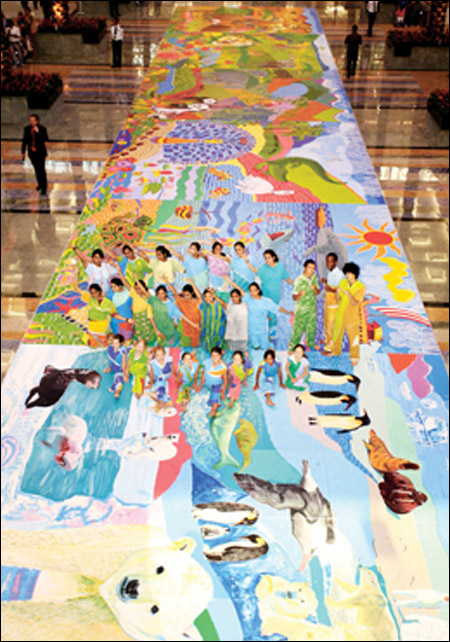 3000 ساعة لرسم وتلوين أضخم لوحة من قبل الأطفال! صورة رقم 1