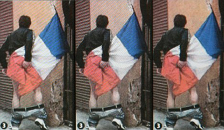 صورة شخص يمسح مؤخرته بعلم فرنسا تثير جدلا وغضباً عارماً! صورة رقم 2 صورة شخص يمسح مؤخرته بعلم فرنسا تثير جدلا وغضباً عارماً! صورة رقم 2