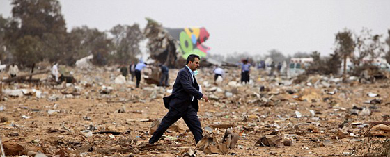 الطائرة الليبية انفجرت على ارتفاع متر واحد من المهبط!!  صورة رقم 3