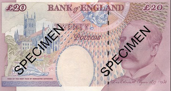 نزع صورة الموسيقار ألجار عن الأوراق المالية نزع صورة الموسيقار ألجار عن الأوراق المالية