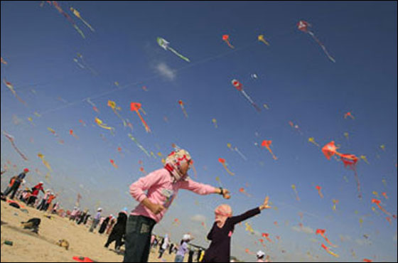 الطائرات الورقية تغطي سماء غزة! صورة رقم 3 الطائرات الورقية تغطي سماء غزة! صورة رقم 3