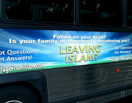 حافلات في مدن أمريكية تنقل الفتنة وتحرض على الإسلام صورة رقم 1 حافلات في مدن أمريكية تنقل الفتنة وتحرض على الإسلام صورة رقم 1