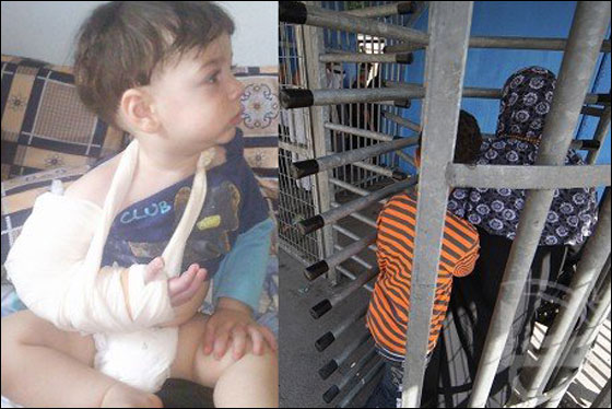 جنود الاحتلال يكسرون يد رضيع وينكلون بوالدته على الحاجز! صورة رقم 2 جنود الاحتلال يكسرون يد رضيع وينكلون بوالدته على الحاجز! صورة رقم 2