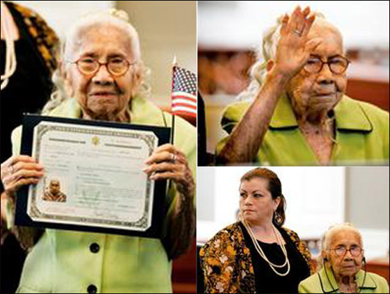 بعد أن بلغت الـ101 عام.. حصلت على النوعية الأمريكية! صورة رقم 2 بعد أن بلغت الـ101 عام.. حصلت على النوعية الأمريكية! صورة رقم 2