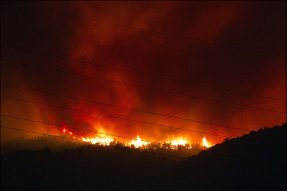 اتجاه الرياح وسرعتها تعيق السيطرة على النيران  صورة رقم 5