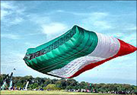 احتفالاً بأعياد الكويت.. اطلاق اكبر طائرة ورقية مصنفة ضمن غينيس! صورة رقم 2 احتفالاً بأعياد الكويت.. اطلاق اكبر طائرة ورقية مصنفة ضمن غينيس! صورة رقم 2