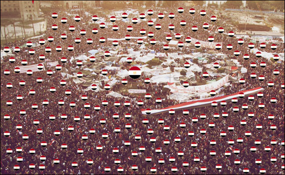 فنانون مصريون يسعون لتوثيق ثورة 25 يناير في غينيس!!  صورة رقم 2