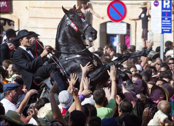 في استعراض مميز.. خيول اسبانيا تحتفل بيوم يوحنا المعمدان  صورة رقم 2