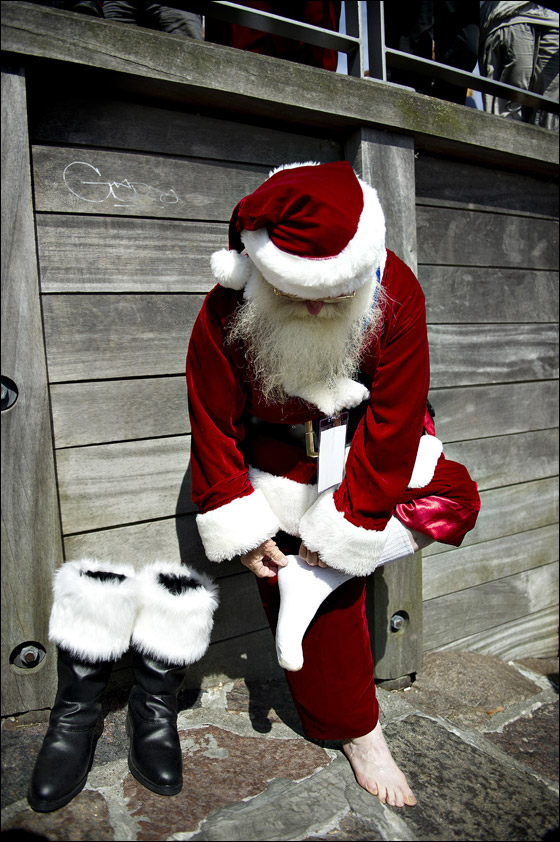 بالصور.. 120 بابا نويل يحضرون 