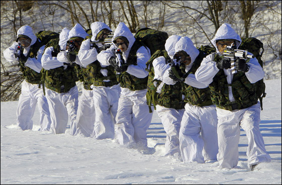 القوات الحربية الكورية تخوض تدريبات عسكرية على الثلوج! صورة رقم 12