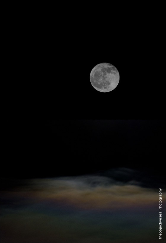 لقطة فريدة من نوعها.. قوس قزح يجاور القمر! صورة رقم 1