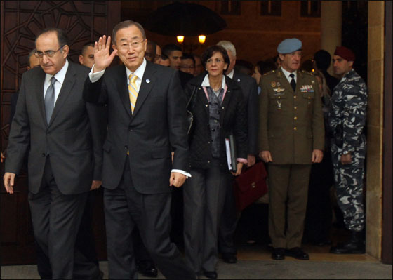 متوجها الى لبنان: بان كي مون يطالب حزب الله بتسليم سلاحه للدولة  صورة رقم 3