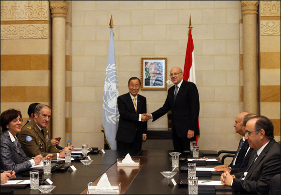 متوجها الى لبنان: بان كي مون يطالب حزب الله بتسليم سلاحه للدولة  صورة رقم 5