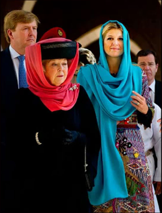 ملكة هولندا ترتدي الحجاب بمسقط احتراما للتقاليد الإسلامية! صورة رقم 13 ملكة هولندا ترتدي الحجاب بمسقط احتراما للتقاليد الإسلامية! صورة رقم 13