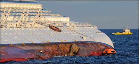 تسرب النفط من الباخرة 