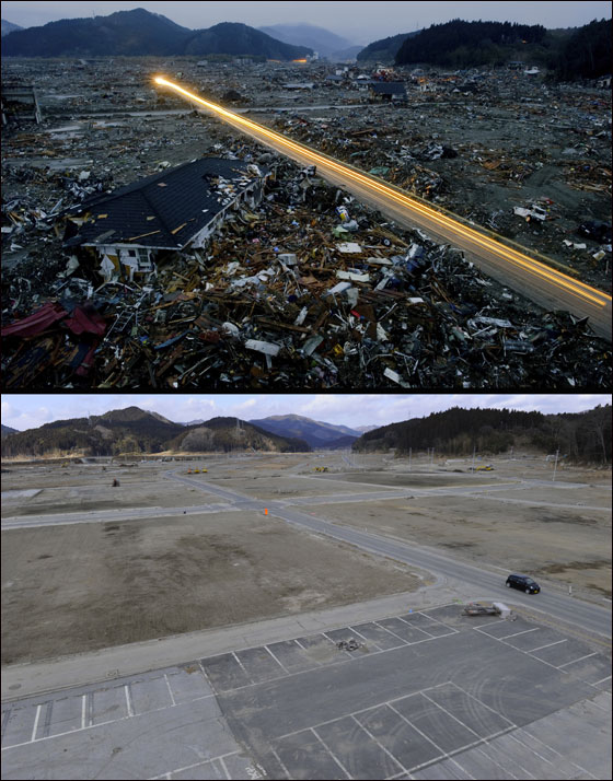 قارنوا بين صور المناطق التي تعرضت لتسونامي اليابان قبل عام واليوم! صورة رقم 35