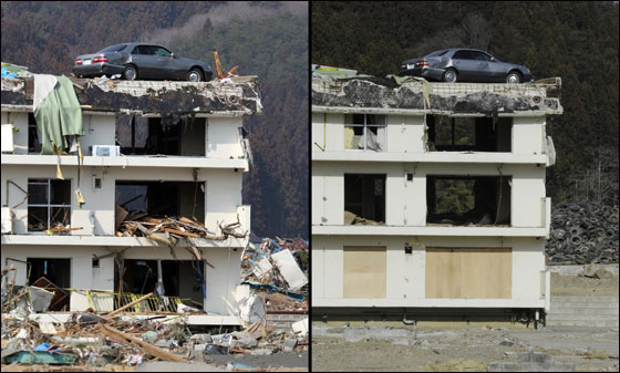 قارنوا بين صور المناطق التي تعرضت لتسونامي اليابان قبل عام واليوم! صورة رقم 25