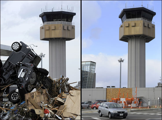 قارنوا بين صور المناطق التي تعرضت لتسونامي اليابان قبل عام واليوم! صورة رقم 40