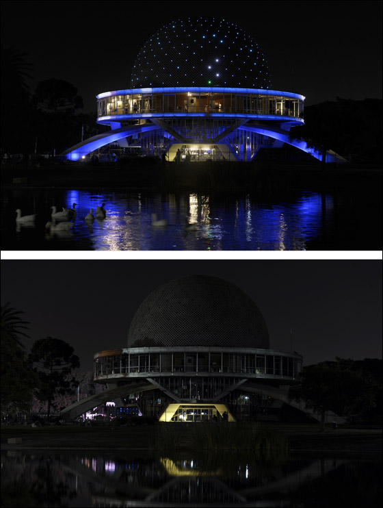 بالصور: أشهر معالم الارض تطفئ انوارها احتفالاً بـ