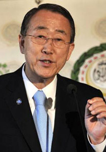 بان كي مون: قرار ارسال بعثة موسعة لسوريا ضروري لكنه خطير صورة رقم 1