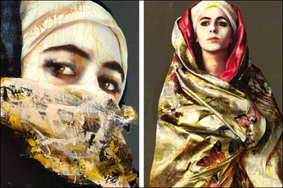 بالصور: فنانة اسبانية تدافع عن الحجاب بمعرض رسوماتها  صورة رقم 7