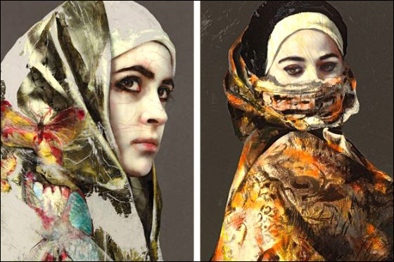 بالصور: فنانة اسبانية تدافع عن الحجاب بمعرض رسوماتها  صورة رقم 5