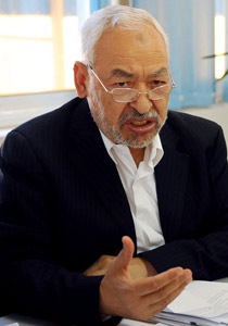 الغنوشي يدعو لمواجهة اعداء الثورة ويتهم الظواهري بنقل 