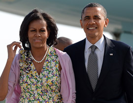 بالصور.. أوباما وزوجته يزوران منزل النجمة سارة باركر!  صورة رقم 1