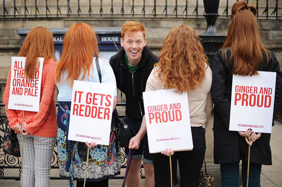 ذوو الشعر الأحمر يعتصمون رفضاً للتمييز ضدهم  صورة رقم 7