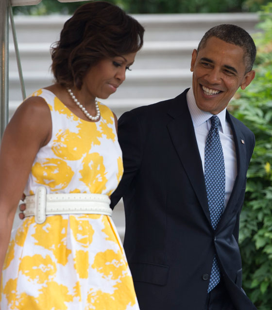 ميشيل اوباما تظهر بفستان اصفر جميل ثمنه 55 دولارا فقط  صورة رقم 5