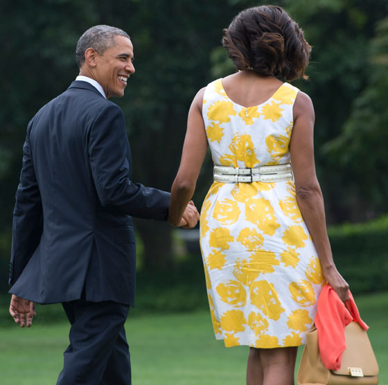 ميشيل اوباما تظهر بفستان اصفر جميل ثمنه 55 دولارا فقط  صورة رقم 6