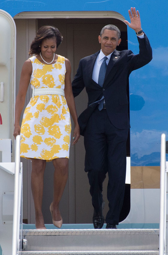 ميشيل اوباما تظهر بفستان اصفر جميل ثمنه 55 دولارا فقط  صورة رقم 10