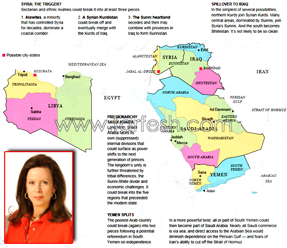 خارطة تكشف عن خطة لتقسيم 5 دول عربية الى دويلات صغيرة! صورة رقم 1