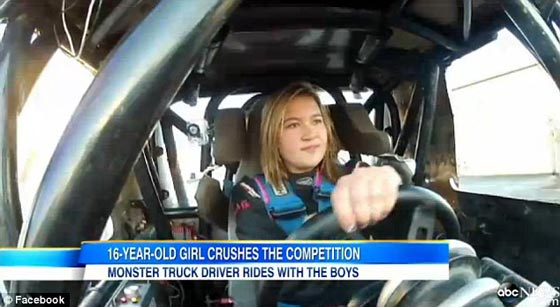 فتاة (16 عاما) تتحدى الرجال بكونها اصغر سائق لشاحنة عملاقة صورة رقم 8