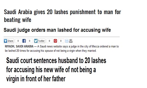 وسائل الاعلام الاجنبية تتناقل خبر جلد سعودي اتهم زوجته في شرفها وبكارتها  صورة رقم 1
