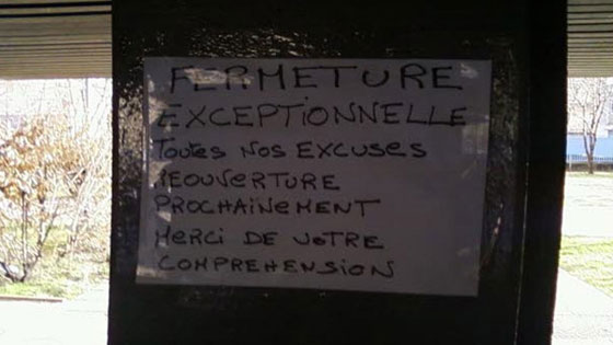 فرنسا: تجار مخدرات يعتذرون عن إقفال مؤقت من خلال اعلان صورة رقم 1