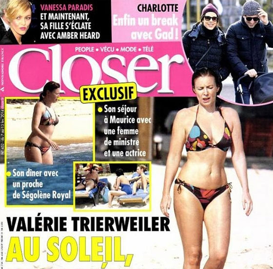 مجلة كلوزر تنشر صور شريكة هولاند بالبكيني والاخيرة تقاضيها صورة رقم 1