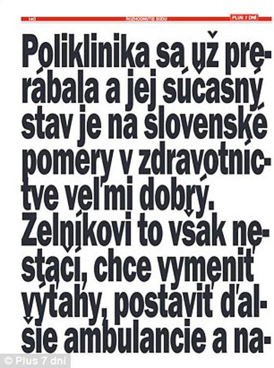 مجلة سلوفاكية تخصص 54 من صفحاتها لنشر اعتذار لبرلماني! صورة رقم 4
