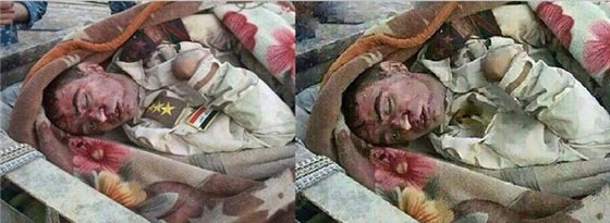 شاهدوا كيف تم فبركة صورة القتيل العراقي ليصبح قتيلا ايرانيا صورة رقم 1