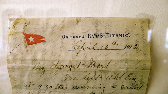 بيع رسالة من تيتانيك بالمزاد بمبلغ 200 الف دولار صورة رقم 3