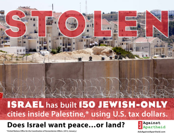 اغراق محطة المترو في بوسطن بالدعايات المنددة بعنصرية اسرائيل صورة رقم 4