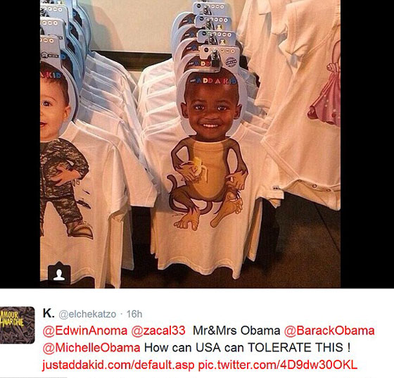 رأس طفل افريقي على جسد قرد يحرج شركة ملابس امريكية صورة رقم 4