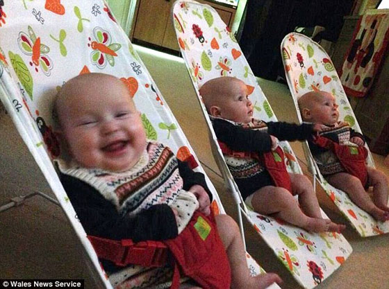 بالصور.. والدان يطليان اظافر توائمهما الثلاثة كل بلون للتمييز بينهم!! صورة رقم 10